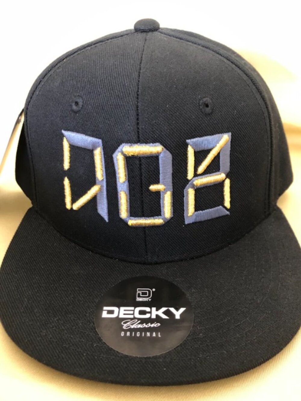 VGK 702 Black with Blue/Gold Thread Snapback Hats!